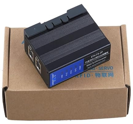 Adaptador Serial a Ethernet Módulo PLC de ETH-FX-2P, convertidor RS422 a Ethernet for Mitsubishi FX FX1N/1NC FX2N/2NC FX3U/3U FX3G/3GA/3GC FX3S Series PLC