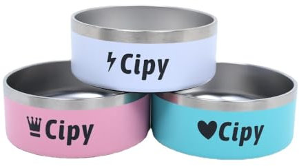Personalisierter Hundenapf, personalisierbar, Edelstahl, Haustiernapf mit Namen, Futternapf, Wassernapf, Katzennapf, Haustier, Hund, Katze, Geschenk (907 ml)
