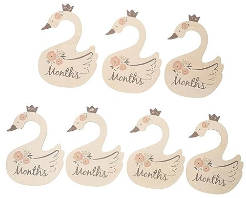 Abaodam Trennwände für Babykleidung 7 Stück mit Vogel Motiv Bedruckt mit Monatszahlen Schrankteiler für Kleinkindkleidung zur Ordentlichen Aufbewahrung im Haushalt