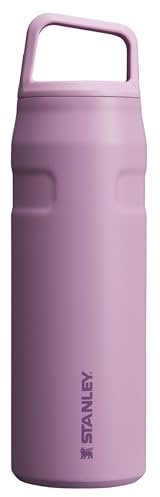 Stanley IceFlow Bouteille d'eau de 710 ml – Couvercle à large goulot torsadé – Légère et étanche – Pour les voyages et le sport – Acier inoxydable isotherme – Sans BPA – Lilas