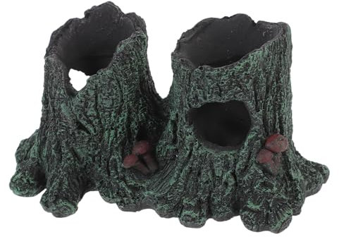 ORFOFE Reptilienhöhle Aus Kunstharz Versteckbett Hitzebeständig Robust Simulation Für Schildkröten Eidechsen Reptilienbedarf