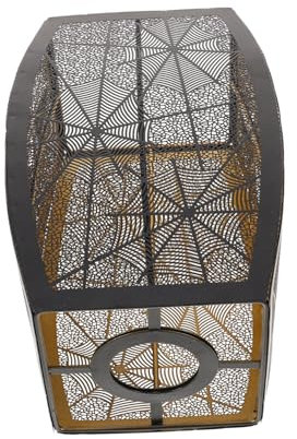 CIYODO Vintage Metal Spider Web Lampshade Iron Carved Bulb Guard for Floor Lamp Quirky Lamp Shades