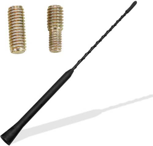 XBFOCNH Antenna Auto Universale, 28 cm, Nero, per Ricezione AM e FM, con Filettatura