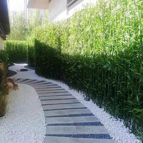 1 m, 1,2 m, 1,5 m, 1,8 m, 2 m hoher künstlicher Bambus, große künstliche Bambuspflanzen im Wohnzimmer mit Blättern – Kunststoffbäume, Sichtschutz, Raumteiler-Dekoration(35 Pack,1.5m/4.9ft Tall)