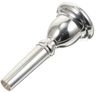 ibasenice Euphonium Zubehör Mundstück aus Kupfer Versilbert Robustes Ersatzteil mit Großem Schaft für Anfänger und Profis für Geburtstagsfeiern und Outdoor Abende