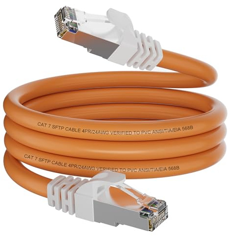 Soibke Cable Ethernet 3 Metros, Cat 7 Cable de Red Alta Velocidad RJ45 Gigabit 10Gbps 600MHz Lan Internet 3m, Blindado S/FTP Interior Wifi Network | LAN Gigabit de alta velocidad 10 Gb/s 600 MHz Cable Internet Wifi S/FTP Cable Ethernet para Router Módem