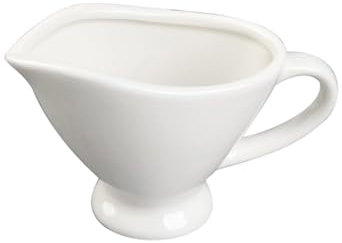Gravy Boat Ceramic Western White Sauce Cup Hotel Restaurant Ketchup Dish with Handle Steak Sauce Bowl Gravy Boat Gravy Boat Fat Separator