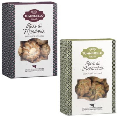 Tumminello | Ricci di Mandorle | Specialità Siciliana Dolce Mandorle | Ricci al Pistacchio | Dolcetti Artigianali con Mandorle