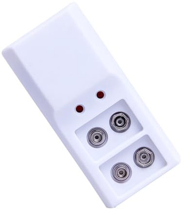 GMBYLBY Adaptateur Base 9V Voyage avec 2 Emplacements pour Une Simultanée Piles Rechargeables 1 À 2 Pc 9V