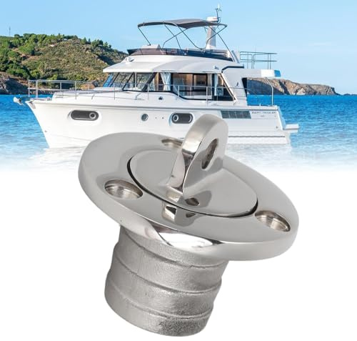 Fyearfly Bootsablassschraube 25 mm, Edelstahl-Ablassschraube Für Boote 1 Zoll 25mm Rundablauf Poliertes Metall-Ablassventil, Mit Abnehmbarem Stopfen, Für Boote Und Schiffe