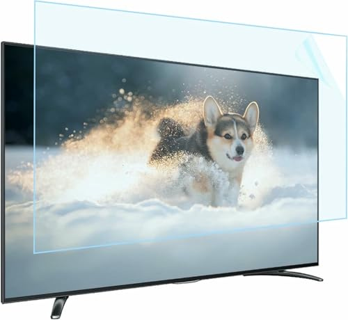 VYUJHNBG 43-65 In Blue Light Filter TV Screen Protector, Matte Frosted Anti Scratch Reduce Glare Screen Monitor Protection Film