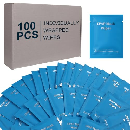 CPAP Maske Reinigungstücher 100 Stück Einzeln Verpackt CPAP-Putztücher Alkoholfrei Maske Wischtücher Feuchttücher für CPAP Maske und Zubehör