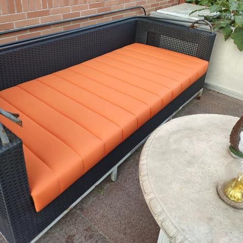 Aeovot Klemmkissen für Sitzbank Wasserdicht Sitzkissen Bierbankauflagen Kunstleder Outdoor/Indoor rutschfeste Bankpolster für Fensterbank Gartenmöbel Terrasse Stadion Treppe(B,59x16 in/150x41 cm)