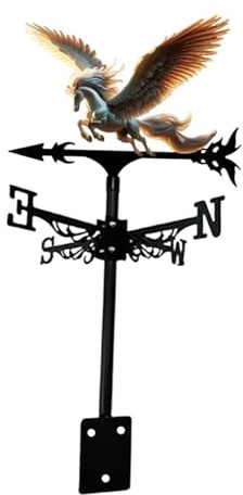 LOVIVER Veleta de Metal con Forma de Caballo, diseño Retro, Adorno Decorativo de Hierro Forjado para césped, jardín o terraza, Style B