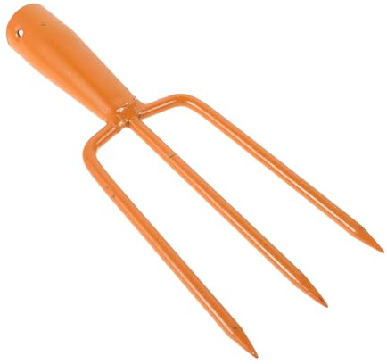 Alasum Testa di Forca da Giardino a 3 Denti in Acciaio Resistente, Ricambio per Forca Agricola a Denti Dritti da 15 Cm, Strumento per Allentare Terreno e Diserbo in Giardinaggio