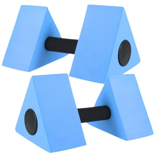 WOFASHPURET Mancuernas Triangulares de Agua para Aeróbic Acuático, Juego de 2 Piezas en Eva Azul Lago, Pesas para Piscina y Fitness Acuático, Equipo de Entrenamiento para Ejercicios y Clases