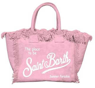 Saint Barth Mc2 Damen Handtasche Baumwolle COL0001, Rosa, 15 x 30 x 22 cm