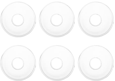 Portavelas de Cristal 6 Piezas Redondas para Candelabros Cónicos | Recogedores de Gotas de Cera, Anillos de Velas, Disco Transparente