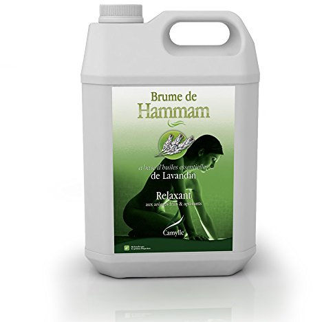 Camylle - Brume de Hammam Lavande - Fragrances à base d'Huiles Essentielles pour Hammams, Bains de Vapeur ou Douches Hammam - Relaxant aux arômes frais et apaisants - 5000ml