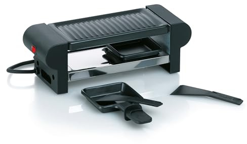 kela Mini raclette med grillplatta, raclette 2 personer BERNINA, stål nonstick belagd, 350 watt, raclette 1 person