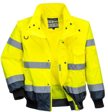 Portwest EN471 kontrastvarningsskydd-bomber jacka, 1 st., XXXL, gul/marin, C465YNRXXXL