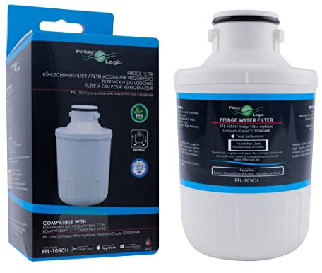 FilterLogic FFL-105CH | 1x Filtre à eau pour Triomph, Schneider, Thomson | Cartouche filtrante de réfrigérateur américain compatible avec Foshan-Micro-Midea 307203200002, MFCMG14211F-R, C00300448