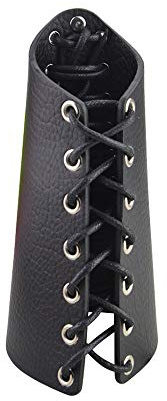 SHARROW Bogenschießen Armschutz Leder Armschoner Traditionelle Langbogen Armschiene Arm Guard Schutzausrüstung Bogensport Zubehör (Schwarz)
