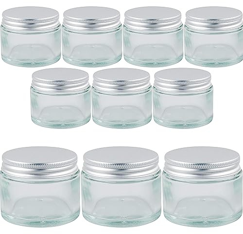 mikken 10 Tiegel Glastiegel Cremedosen Gewürzgläser 50 ml inkl. Beschriftungsetiketten