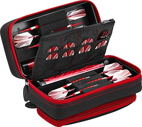 Casemaster by GLD Products Plazma Pro Darttasche schwarz mit Rubin-Reißverschluss und Handyfach