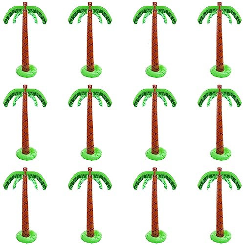 Aufblasbare Palmenbaum-Dekoration, 160 cm, für den Sommer, tropische Hawaiian-Party-Requisiten – 12 Stück