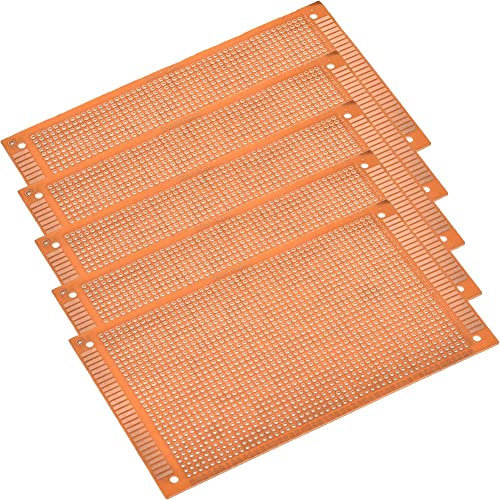 5pcs 9x15cm Kit De Prototipo De Placa PCB De Un Lado Proyecto De Circuito Impreso Universal para Proyecto De Soldadura De Bricolaje (Grueso: 1.5 Mm)