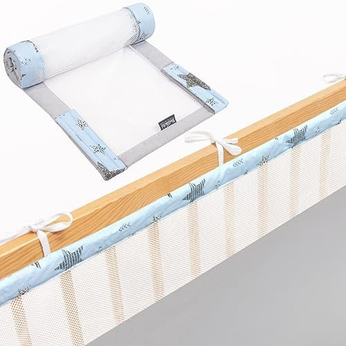 Bettumrandung Babybett, Kinderbett Umrandung 360x30 cm Bettumrandung, Nestchen Babybett Umrandung, gitterbett Schutz Rigel Star