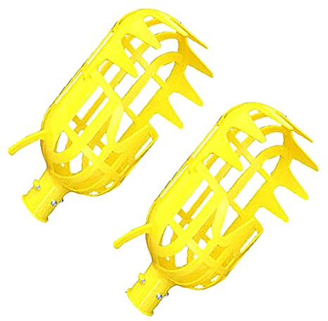 2 Stück Pflücker Obstbaumpflücker Obstkorb Stangenpflücker Korb Gartenarbeit Erntewerkzeug Zweige Umgehen Zitronenpflücker Obstpflücker Beutel Stock Greifer Pfirsich