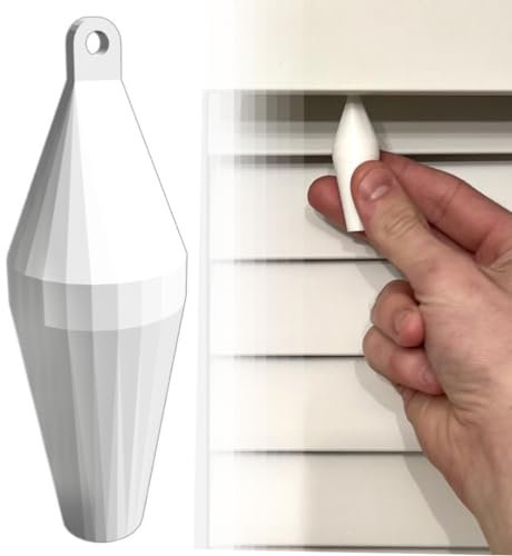 Universal-Ersatz-Neigeknauf für Jalousien, flaches Profil, Weiß, 5 Stück