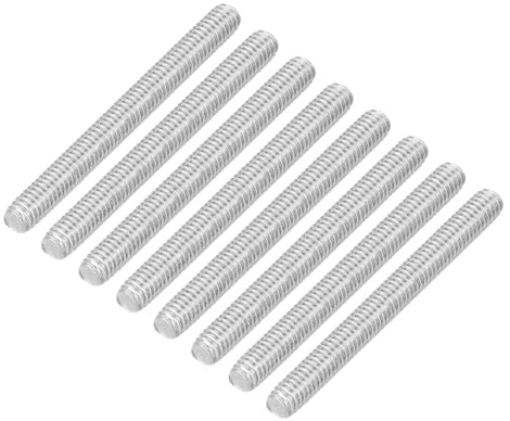QUARKZMAN 8 Stück Gewindestangen, M4 x 40mm, 304 Edelstahl, Gewindestab mit metrischem Vollgewinde, M4-0,7 Gewindesteigung für Möbel- und Maschinenmontage
