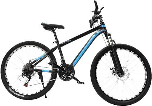 26-Zoll Mountainbike, 21-Gang-Schaltung Scheibenbremse Fahrrad Vollfederung Fahrräder für Jungen, Mädchen, Damen & Herren