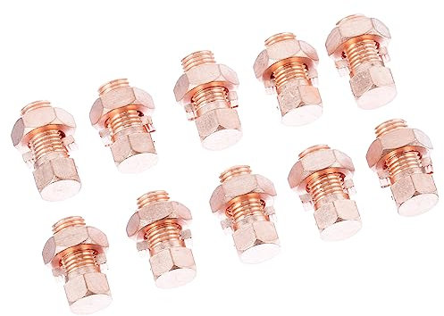 HOMSFOU Geteilte Bolzengelenkklemmen 10 Stück Kupfer Split Bolt Verbinder Hochfest Erdkabel Verbinder für Elektrozaun und Erdung