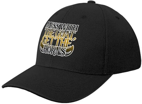 CIZIEOE Baseball Kappe Baseball Cap Leg Dich mit der Ziege an, HOL dir die Hörner Baseballmütze Bergsteigen süße Kapuze Weihnachtsmütze Frau Hüte Männer