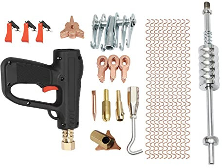 81 tlg Spotter-Zubehör Box Ausbeulwerkzeug Karosserie Reparatur Ausbeul Kit Werkzeugset Heimreparatur Handwerkzeug Kit Schraubenschlüssel-Sets Kunststoff Werkzeugkasten Aufbewahrungskoffer