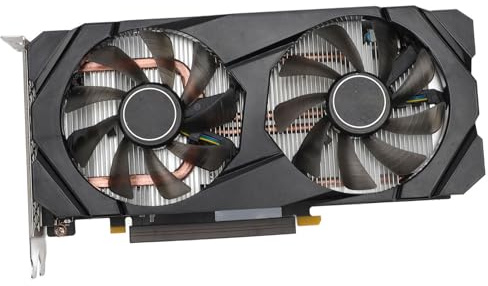 Plyisty Carte Graphique de Jeu RTX2060, 6 Go GDDR6 192 Bits PCI Express 3.0 16X, Carte Vidéo D'ordinateur, Prise en Charge de la Carte Vidéo GPU HDMI/DVI-D/DP, Double Ventilateur de