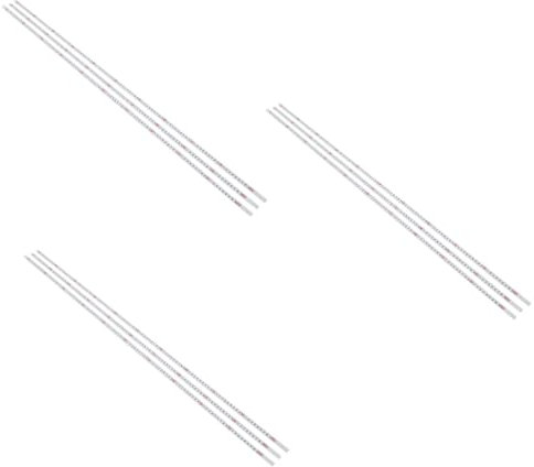 HOMSFOU 3 Set Righello Appiccicoso Doppio Strumento Di Misurazione Righello Da Banco Appiccicoso Punto Tre Banca Nastro Metro A Nastro Metrico Acciaio Al Carbonio Bianca 3 Pezzi*3