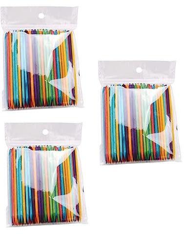 DEARMAMY 300pezzi Bastoncini d Arancia Per Unghie Strumenti Per Nail Art Pennelli Decorativi Per Unghie Punta Strumenti Per Posizionare Diamanti Per Manicure Forniture Per