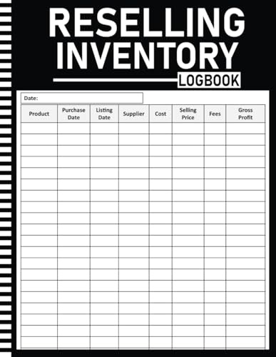Reselling Inventory Log Book: Track Purchases, Sales & Profits And Keep Track Of Your Products And Profits