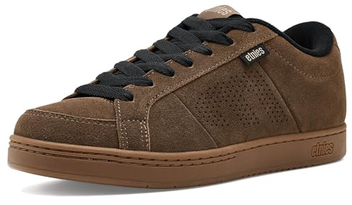 Etnies Kingpin - Classic Skate Heritage Fashion Style with on-Trend Puffy Look, Reinforced Cupsole - Brown/Tan/Black - 12