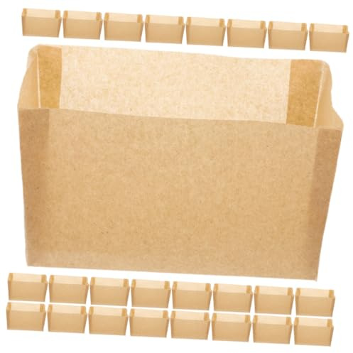 Paper Loaf Pan Liner 50pcs Wood Pulp Nonstick Khaki for Baking | Loaf Liners, Disposable 250g Size, Withstand High Temperatures, Easy Cleanup and Tear Resistance