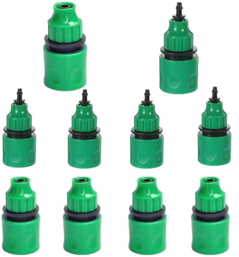 10 Stück ewässerungsschlauch Kunststoff Schlauchverbinder, Universelle Schlauchadapter für 4/7 Und 8/11 Mikroschläuche - Wasserdichtes Gartenbewässerungs-Zubehör - Einfache Installation ohne Werkzeug