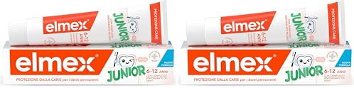 elmex Junior Zahnpasta 6-12 Jahre für Kinder, 75 ml (Packung mit 2)