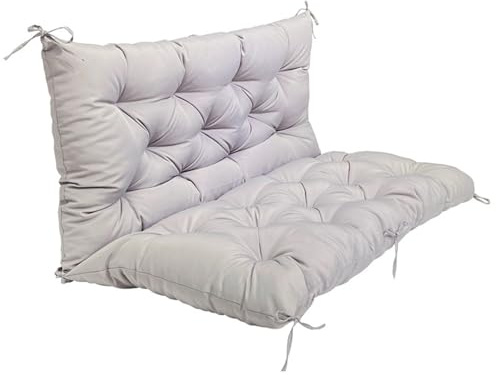 Garden Swing CushionsWaterproof Replacement Cushions for 23 Seat Hollywood Swings Thick Pads with 8 Ties for Outdoor Furniture Patio Benches and Chairs