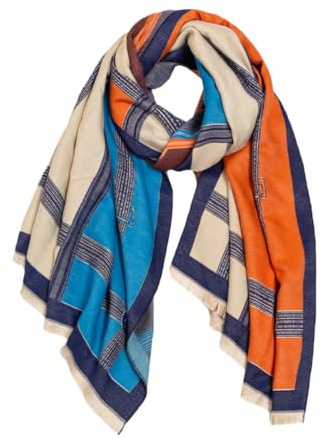Ikruidy Invierno Bufanda Chal de Cachemira para Mujer 185 * 65cm Suave Larga Bufandas Estola Reversible Largo Grande Pashmina Chales y Envolturas Cálidas Gruesas