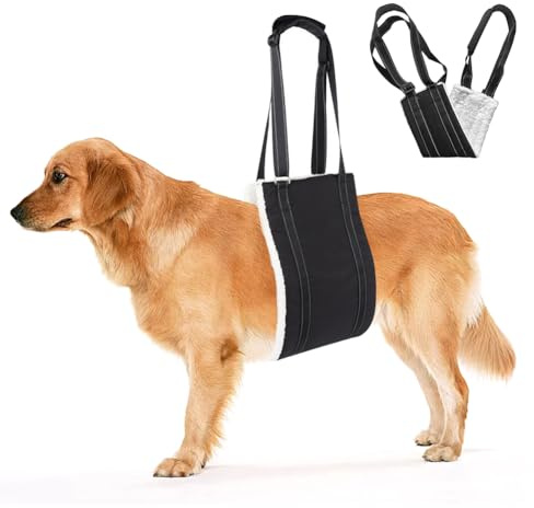 Hunde Tragehilfe Verstellbare Gehhilfe, Tragehilfe Hund Groß,Weiche Sicherheitsunterstützung für Behinderte, Verletzte Oder ältere Hunde in Verschiedenen Größen (M 53cm)